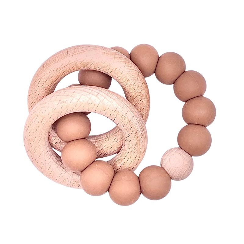 Silicone + Beechwood Ring Teether