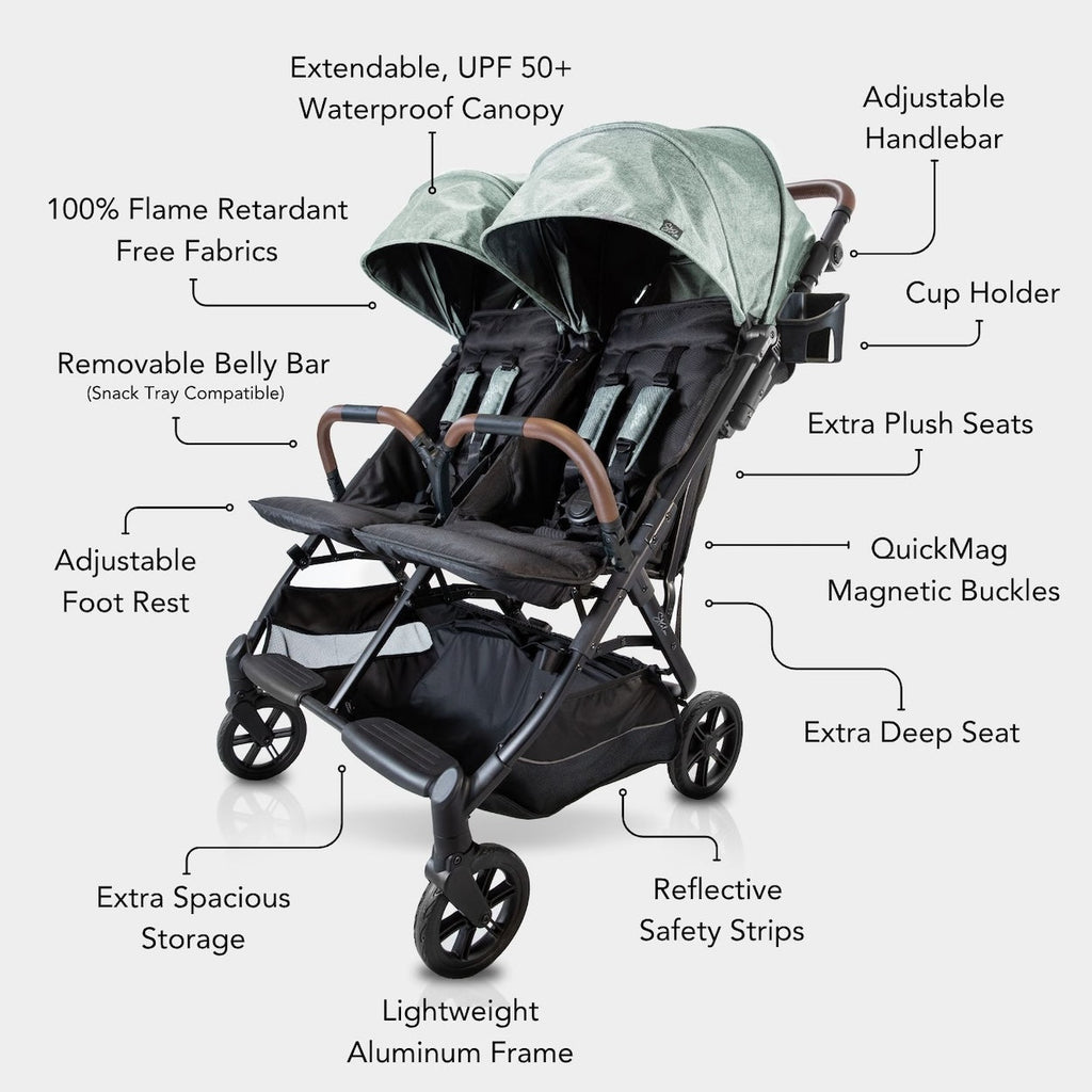 Compact Side by Side Double Strollerᵛ² Bundle