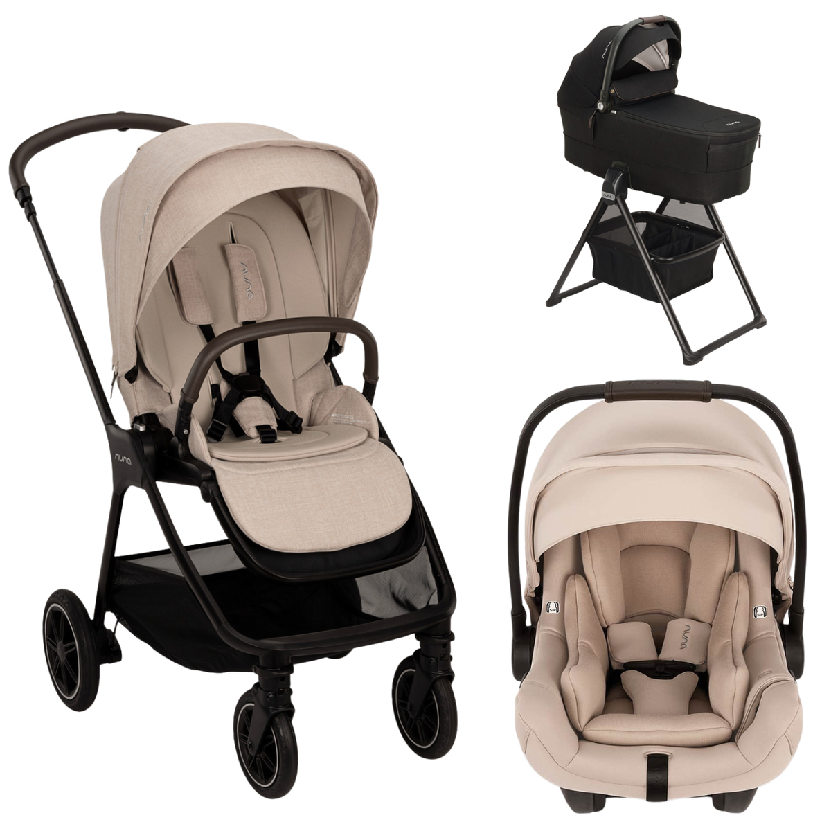 TRIV Next with Bassinet  + PIPA AIRE  - Caviar